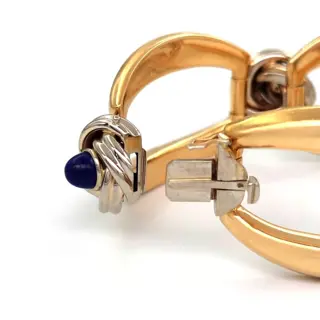 18 karaat Geel goud, Witgoud - Armband - 2.40 ct Lapis lazuli