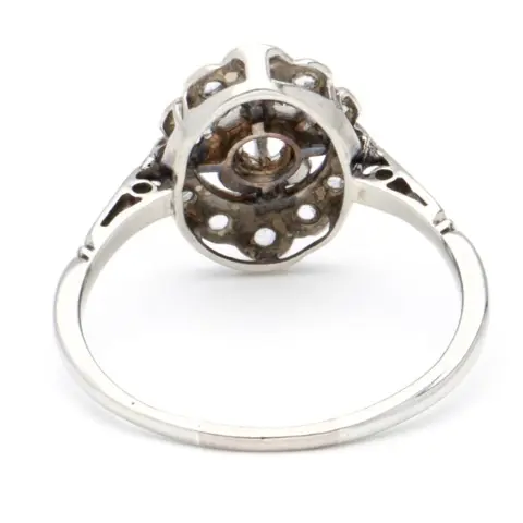 No reserve - 18 karaat Witgoud - Ring - 0.07 ct Diamant