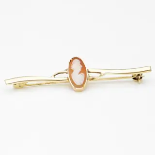 No Reserve - 14 karaat Goud - Broche - Camee