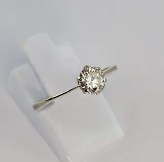 18 karaat Goud, Witgoud - Ring - 0.78 ct Diamant