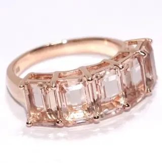 14 karaat Rosé goud - Ring - 3.75 ct Morganiet