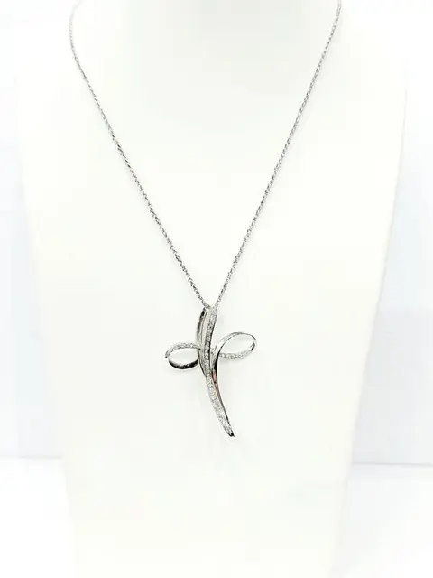 Astralia - 18 karaat Witgoud - Collier met hanger - 0.45 ct Diamant - Diamanten