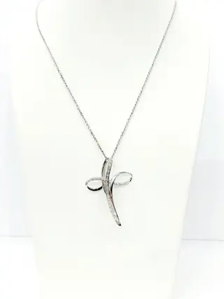 Astralia - 18 karaat Witgoud - Collier met hanger - 0.45 ct Diamant - Diamanten