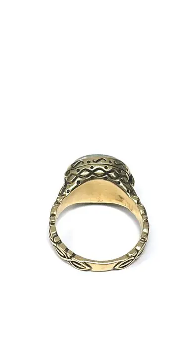 14 karaat Geel goud - Ring Opaal