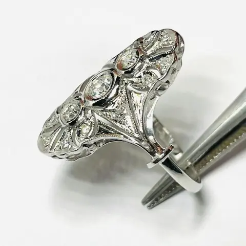 14 karaat Witgoud - Ring - 0.40 ct Diamant