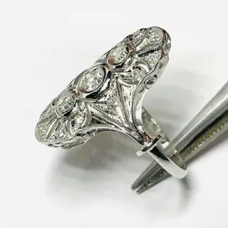 14 karaat Witgoud - Ring - 0.40 ct Diamant