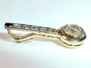 Antik - 18 karaat Geel goud - Hanger - 0.40 ct Diamant