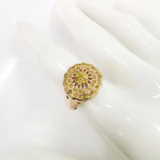 0.64 ct fancy vivid yellow diamonds designer ring - 14 karaat Rosé goud - Ring Diamant - Diamanten, GWLAB-gecertificeerd, geen reserve