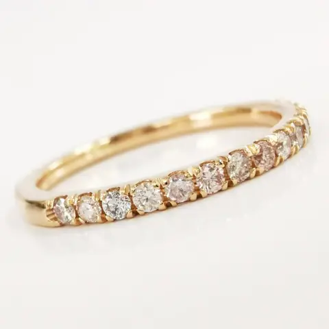 0.72 ct vs fancy pink diamonds designer ring - 14 karaat Rosé goud - Ring Diamant - Diamanten, AIG gecertificeerd zonder reserve