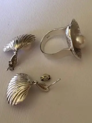 Cultured Pearl - 925 Zilver - Set