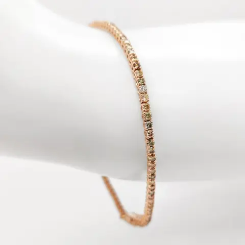 2.42ct Fancy Diamond Bracelet - 14 karaat Rosé goud - Armband - ***GEEN RESERVEPRIJS***