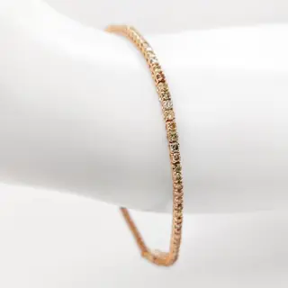 2.42ct Fancy Diamond Bracelet - 14 karaat Rosé goud - Armband - ***GEEN RESERVEPRIJS***