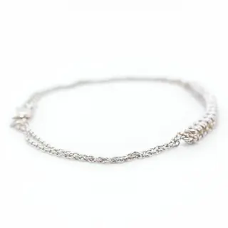 No reserve price - 1.00 tcw - 14 karaat Witgoud - Armband Diamant