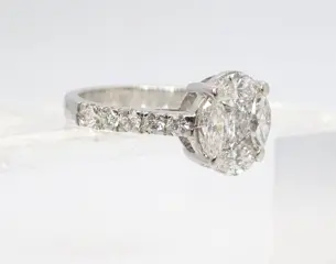 18 karaat Witgoud - Ring - 1.80 ct Diamant