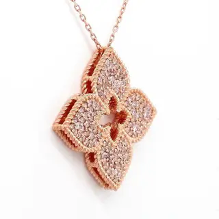 IGI Certified 0.50ct Pink Diamond Pendant - 14 karaat Rosé goud - Hanger - ***Geen minimumprijs***