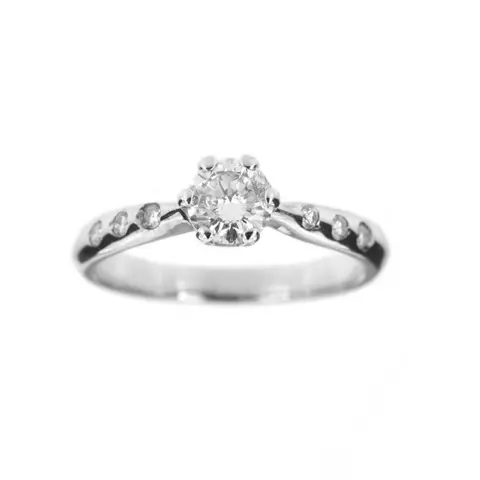 18 karaat Witgoud - Ring - 0.50 ct Diamant - Diamanten