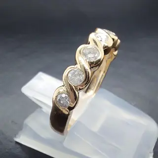 MV Vintage Eternity - 9 kt. Geel goud - Ring - 0.33 ct Diamant