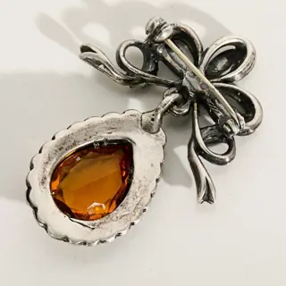 Goud, Zilver - Broche Citrien