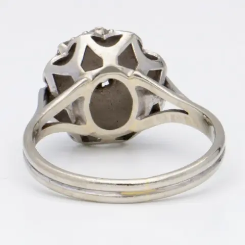 No Reserve - 18 karaat Witgoud - Ring - 0.05 ct Diamant - Diamanten