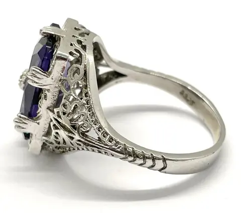 «&nbsp;NO RESERVE PRICE&nbsp;» - 925 Zilver - Ring Amethist