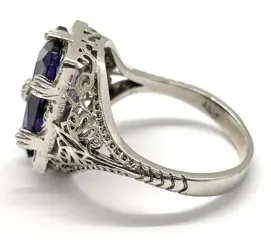 «&nbsp;NO RESERVE PRICE&nbsp;» - 925 Zilver - Ring Amethist