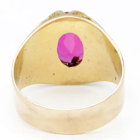 No reserve - 18 karaat Goud - Ring - 4.12 ct Robijn
