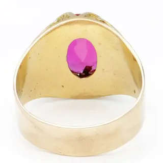 No reserve - 18 karaat Goud - Ring - 4.12 ct Robijn