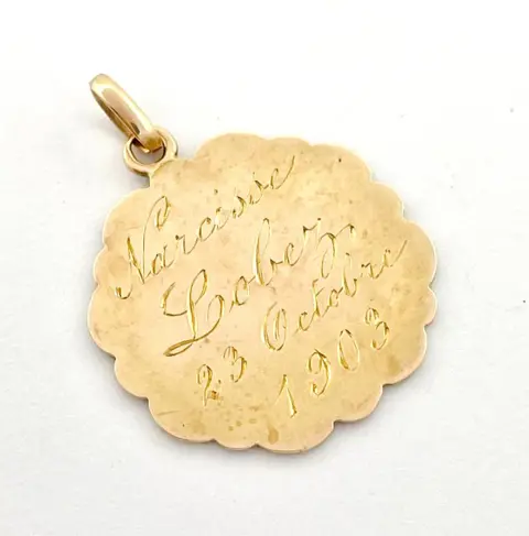 "NO RESERVE PRICE" Médaille - Vers 1900 - 18 karaat Geel goud, Rosé goud - Hanger