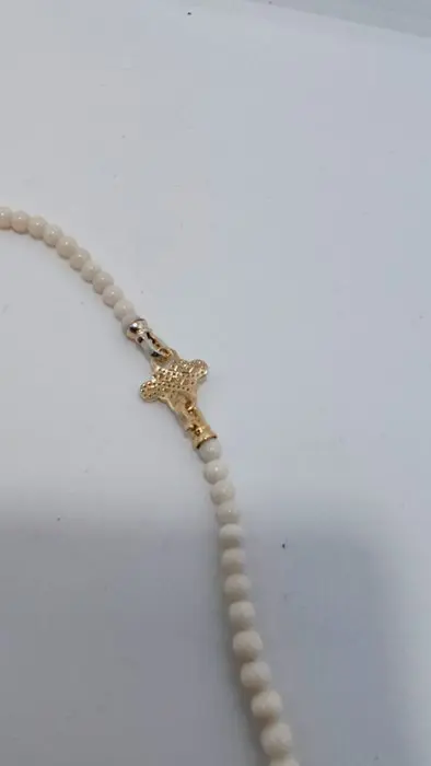 Collana corallo rosa con chiusura art decò Zilver - Collier met hanger Koraal