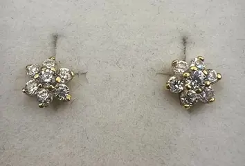 NO RESERVE PRICE - 18 karaat Geel goud - Oorbellen - 0.28 ct Diamant