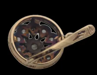 Gemengd Geel goud, Goud, Zilver - Oorbel, Oorbellen Diamant