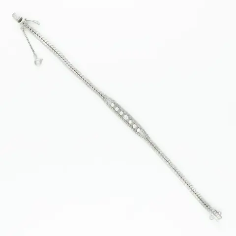 14 karaat Witgoud - Armband - 0.27 ct Diamant