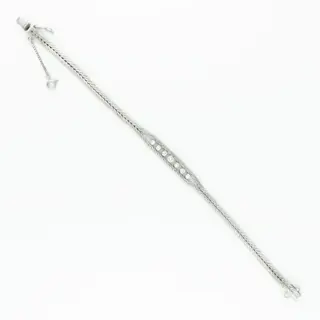 14 karaat Witgoud - Armband - 0.27 ct Diamant