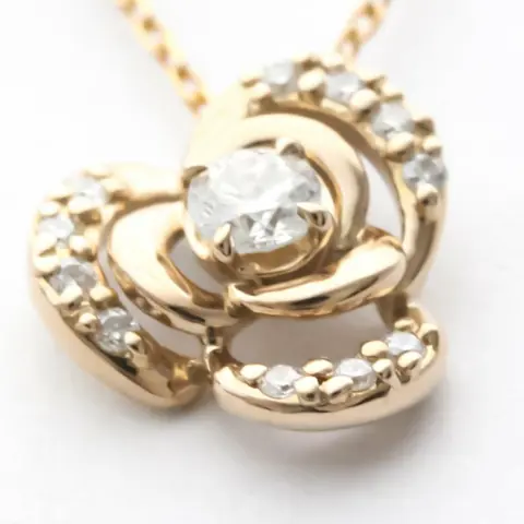 Vendome Aoyama - 18 karaat Rosé goud - Collier met hanger - 0.16 ct Diamant