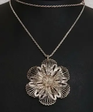 Gemengd Zilver - Collier met hanger