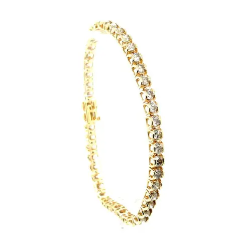 Classic Riviere / Tennis Bracelet - 14 karaat Geel goud, Goud - Armband - 4.50 ct Diamant - Diamanten