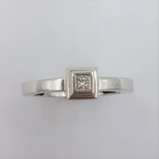 Vasari - 18 karaat Witgoud - Ring - 0.10 ct Diamant