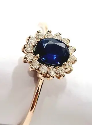 Astralia - 18 karaat Rosé goud - Ring - 0.65 ct Saffier