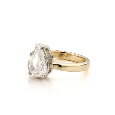 14 karaat Geel goud, Witgoud - Ring - 1.80 ct