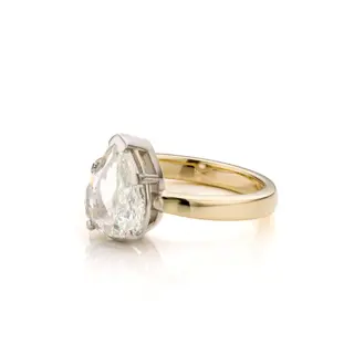 14 karaat Geel goud, Witgoud - Ring - 1.80 ct