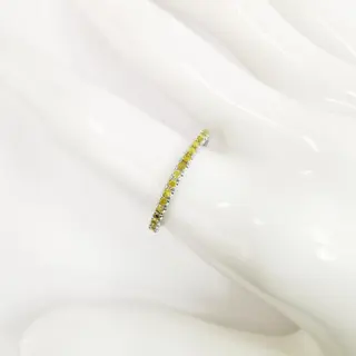 0.65 ct fancy intense yellow diamond designer eternity ring - 14 karaat Witgoud - Ring Diamant - Diamanten, AIG gecertificeerd zonder reserve