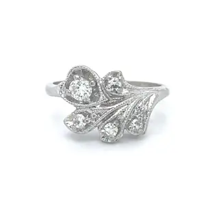 14 karaat Witgoud - Ring - 0.15 ct Diamant - Diamanten