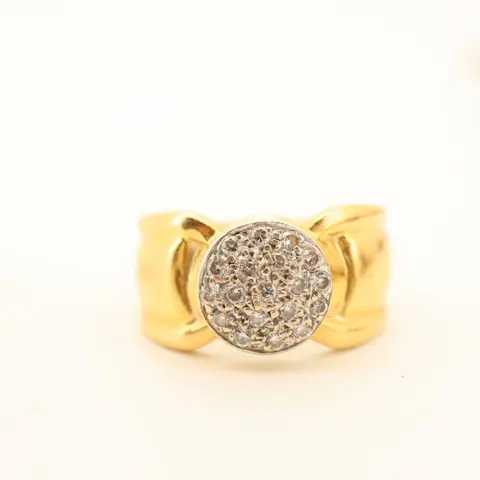 19.2 karaat Goud - Ring - 0.18 ct Diamant