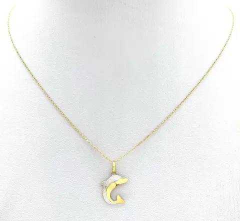 "NO RESERVE PRICE" Dauphin - 18 karaat Geel goud - Collier met hanger
