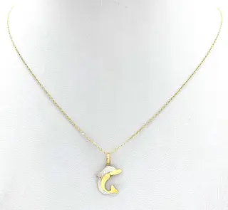"NO RESERVE PRICE" Dauphin - 18 karaat Geel goud - Collier met hanger