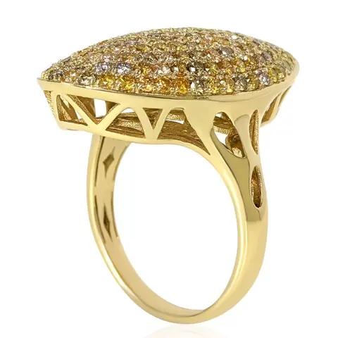 2.25 Carat Fancy Diamond Dome - 14 karaat Geel goud - Ring - GEEN RESERVE