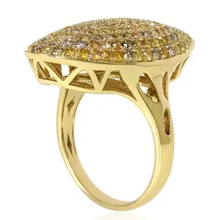 2.25 Carat Fancy Diamond Dome - 14 karaat Geel goud - Ring - GEEN RESERVE