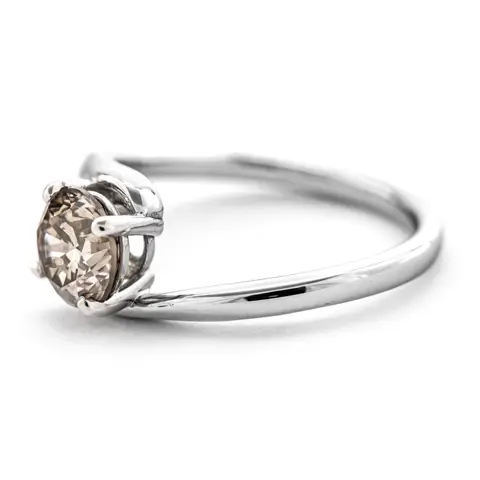 1.01 tcw Diamond Ring - 14 karaat Witgoud - Ring - 1.01 ct Diamant - Geen minimumprijs