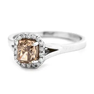1.17 tcw SI1 Diamond Ring - 14 karaat Witgoud - Ring - 1.05 ct Diamant - Diamanten van 0,12 ct - geen minimumprijs