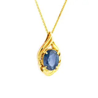 2.03 tcw Sapphire Pendant - 18 karaat Geel goud - Hanger - 2.03 ct Saffier - Geen minimumprijs